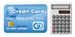 credit card with calculator