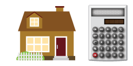 house with calculator