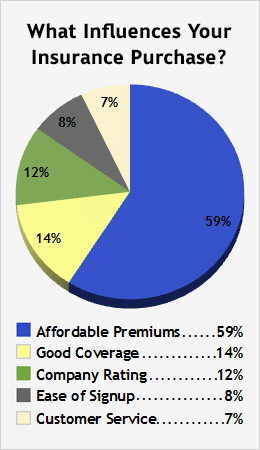 Influences on Insurance Purchase Pie Chart