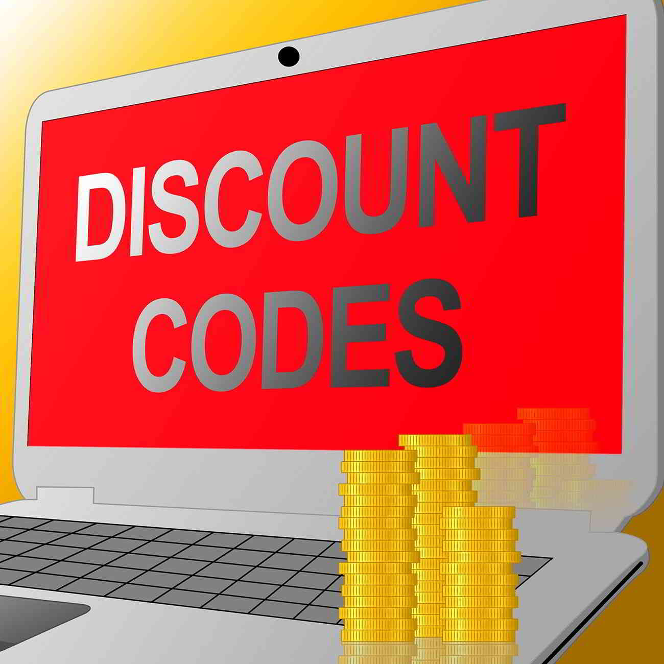 discount codes on computer screen