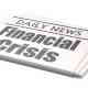 newspaper headline financial crisis