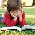 boy reading book