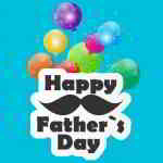 Happy Father's Day sign with balloons