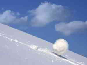 snowball rolling down hill