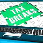 tax breaks sign