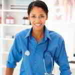 young doctor in office