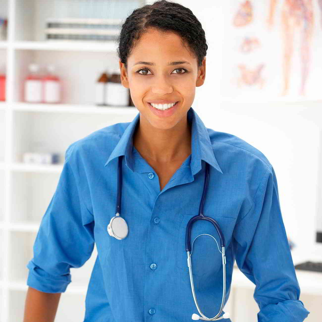 young doctor in office