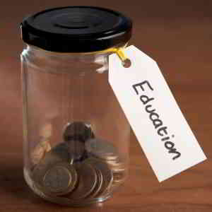 education savings in jar