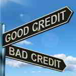 good credit bad credit signpost