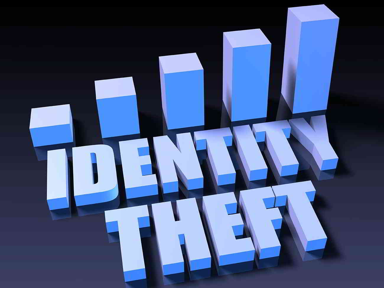 identity theft rising bar chart