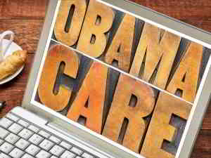 Obamacare on laptop screen