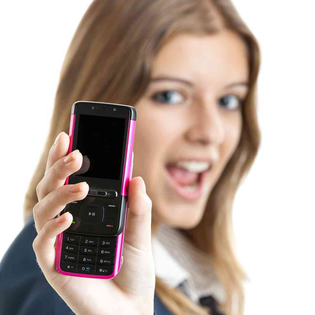 woman returning old cell phone
