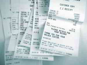 pile of receipts