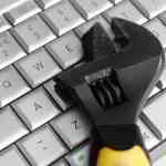 wrench on keyboard