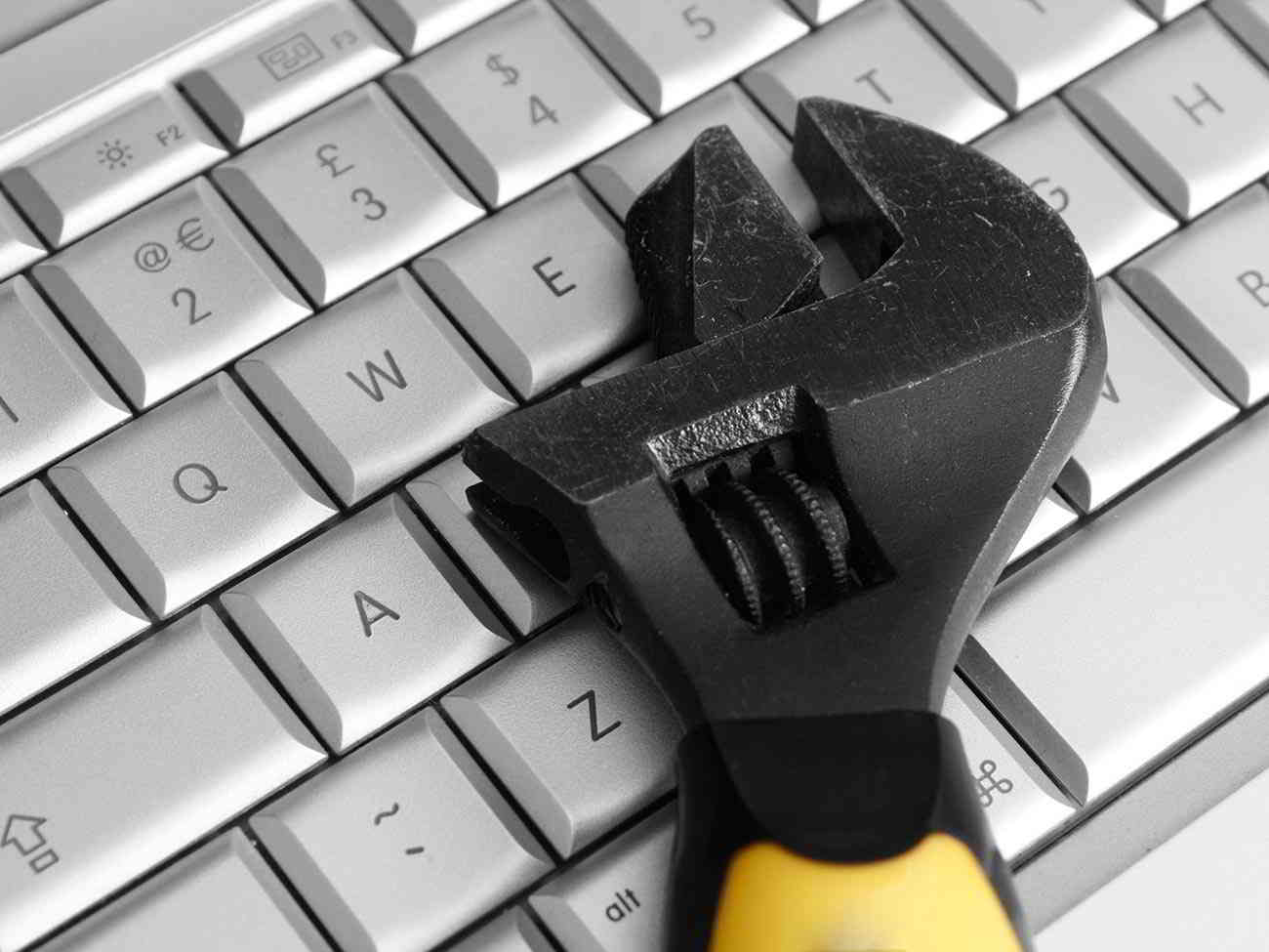 wrench on keyboard