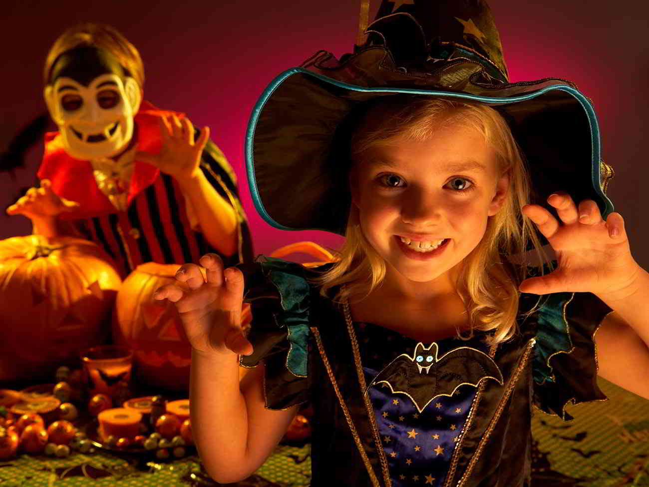 kids dressed for Halloween