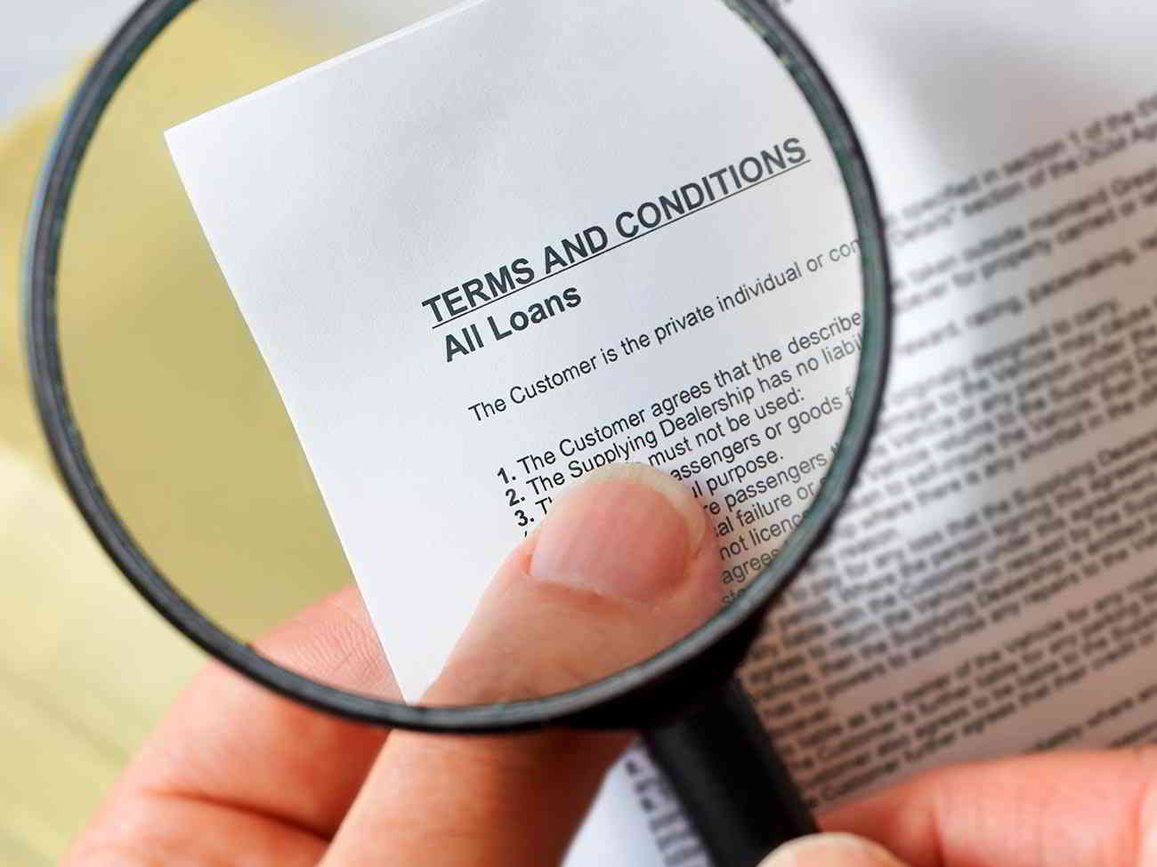 loan terms and conditions document