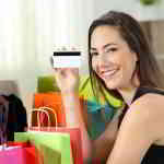 woman with new credit card