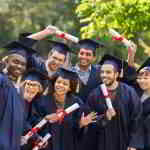 group of college graduates