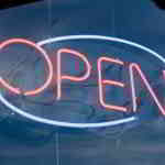 open for business sign