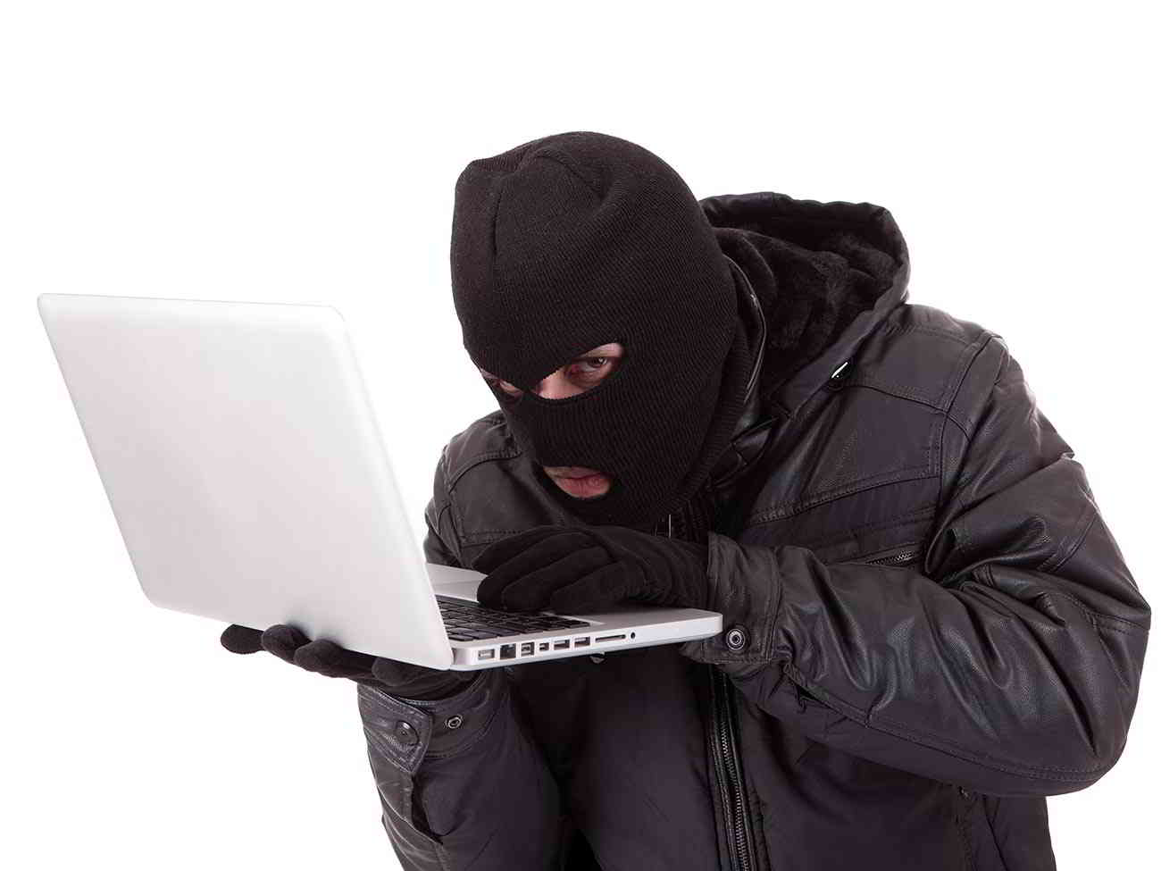 computer hacker with laptop