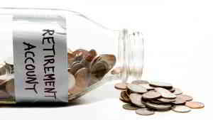 money in jar for retirement
