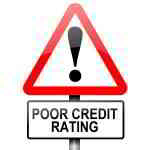 poor credit rating sign