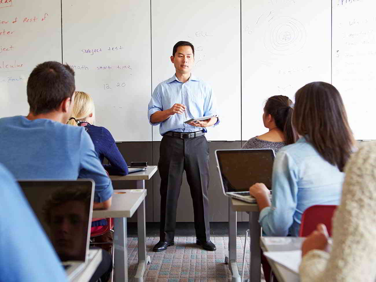 college students in classroom