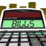 bills and calculator