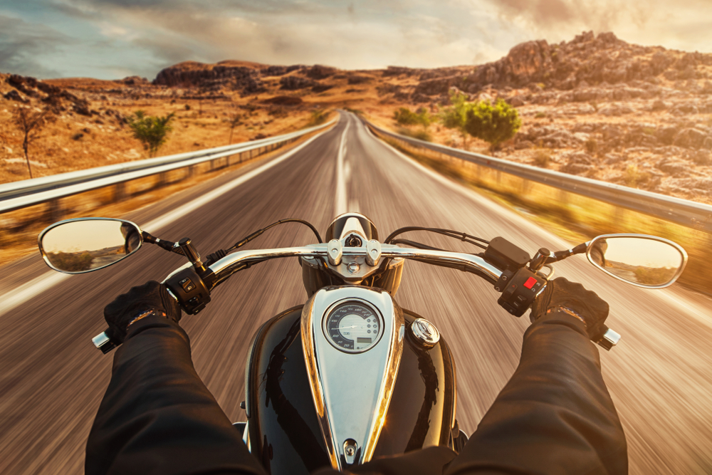 A driver's perspective of driving a motorcycle